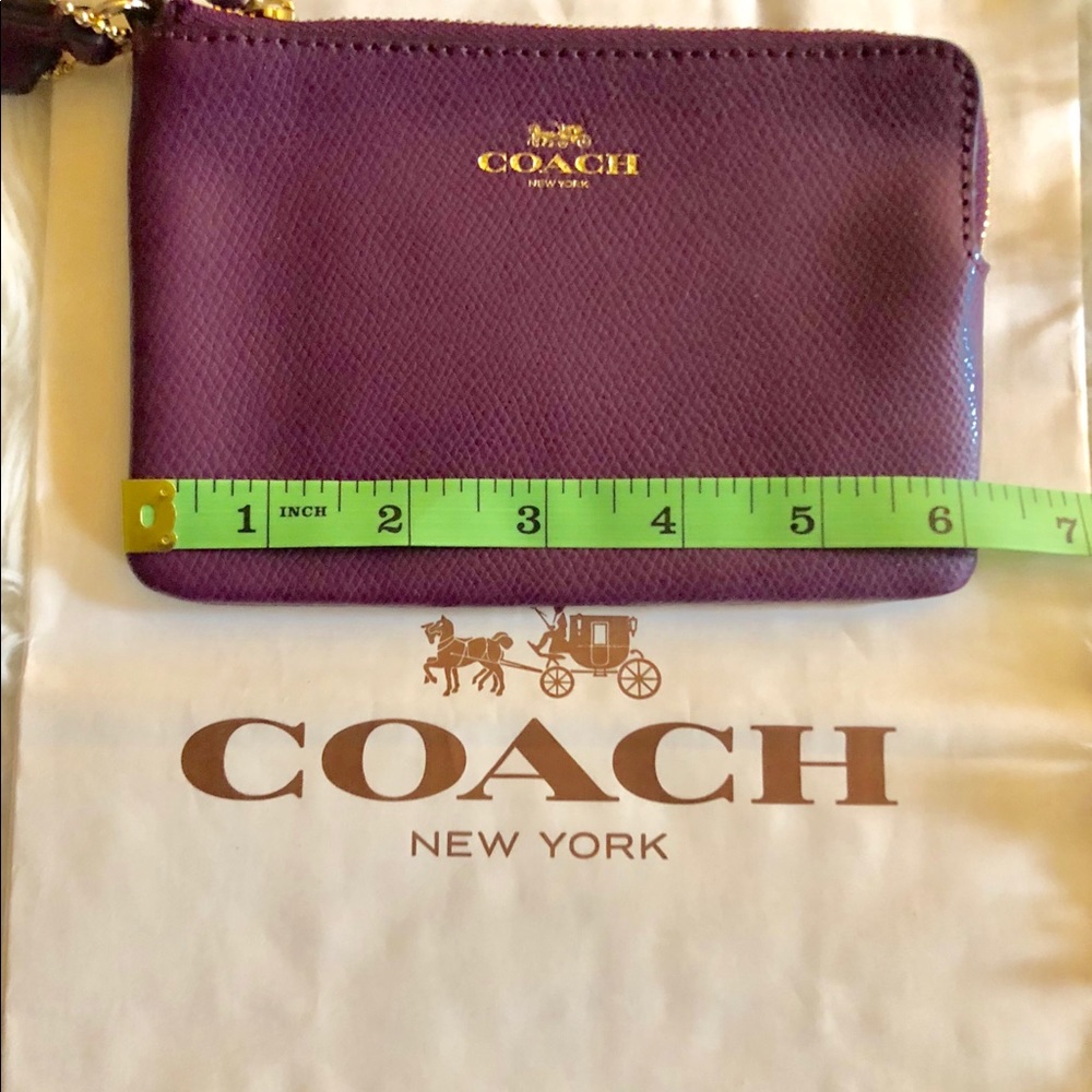 BNWT Purple Coach Wristlet Authentic